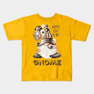 Happy New Year Gnome Kids T-Shirt